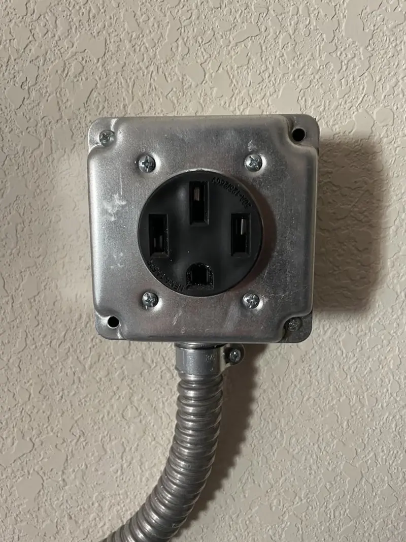 NEMA 14-50 outlet installed for Electrical Panel Upgrade in Colton