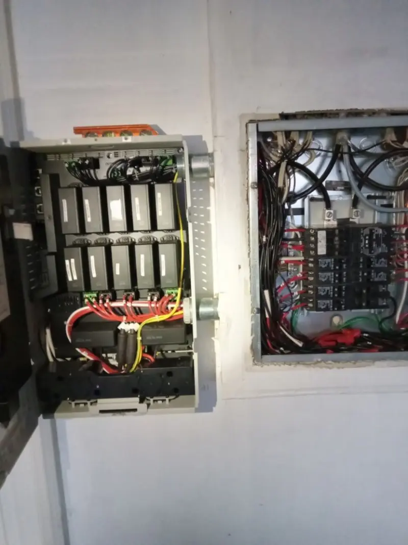 Electrical panel upgrade completed for Security Camera Wiring in Colton